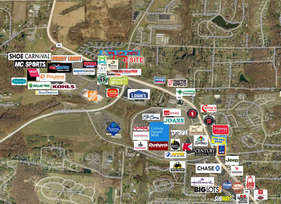 Northpointe Retail: 3852 Northpointe Drive, Zanesville, OH 43701